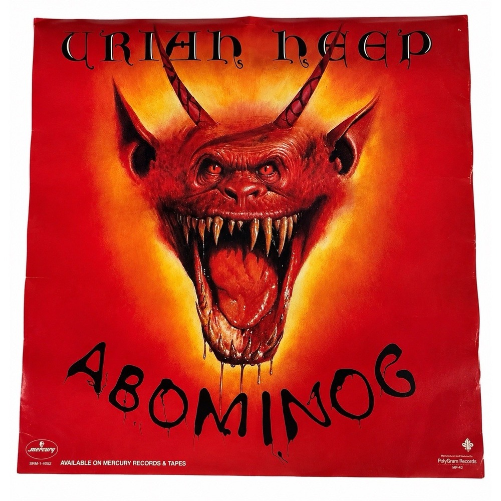 1982 Uriah Heep Abominog Original Promo Poster 23x23 Mercury Records MP-442